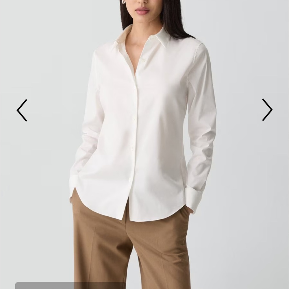 Theory White Button Down Shirt